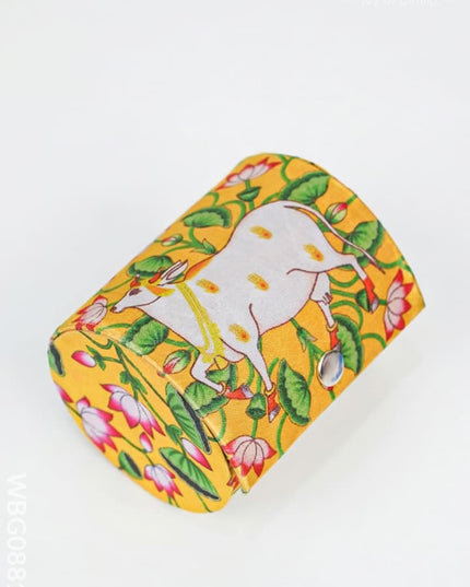 Bangle Holder with pichwai prints - 4 inch - WBG0881-1 - Jewellery Holders RG