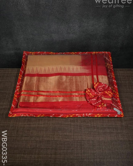 Bhandani Print Saree Cover - Wbg0335 Single With Bags