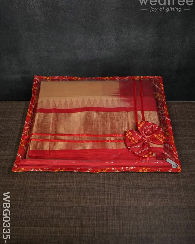 Bhandani Print Saree Cover - Wbg0335 Single With Bags