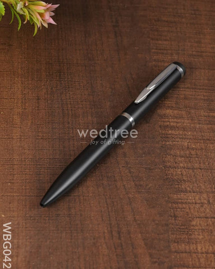 Black Matte With Silver Finish - Roller Ball Point Pen Wbg0429 Kids Return Gifts