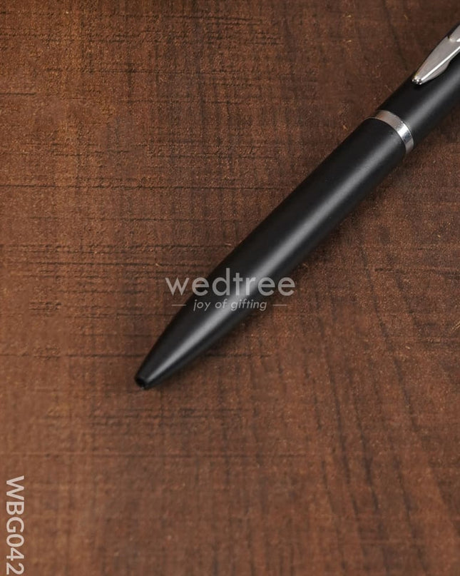 Black Matte With Silver Finish - Roller Ball Point Pen Wbg0429 Kids Return Gifts