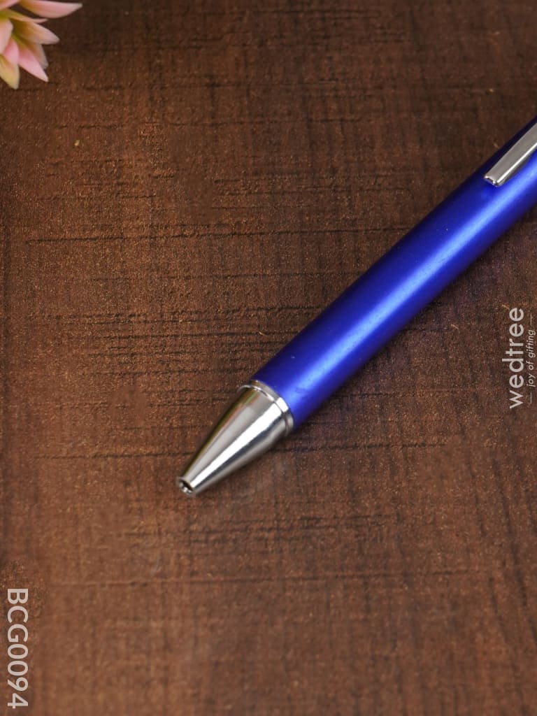 Blue Matte With Silver Finish - Ball Point Pen Bcg0094 Office Utility