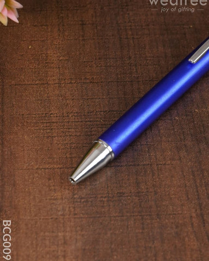 Blue Matte With Silver Finish - Ball Point Pen Bcg0094 Office Utility