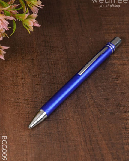Blue Matte With Silver Finish - Ball Point Pen Bcg0094 Office Utility