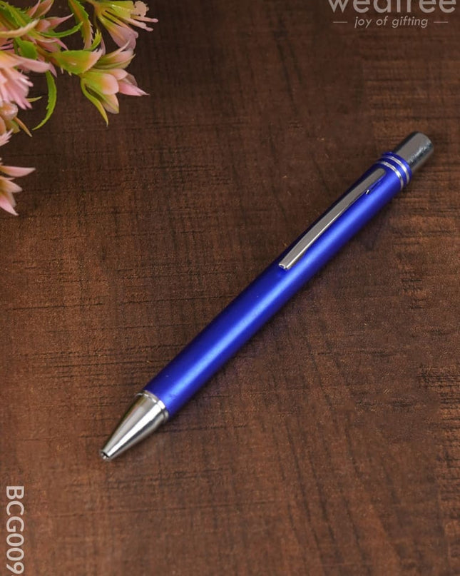 Blue Matte With Silver Finish - Ball Point Pen Bcg0094 Office Utility