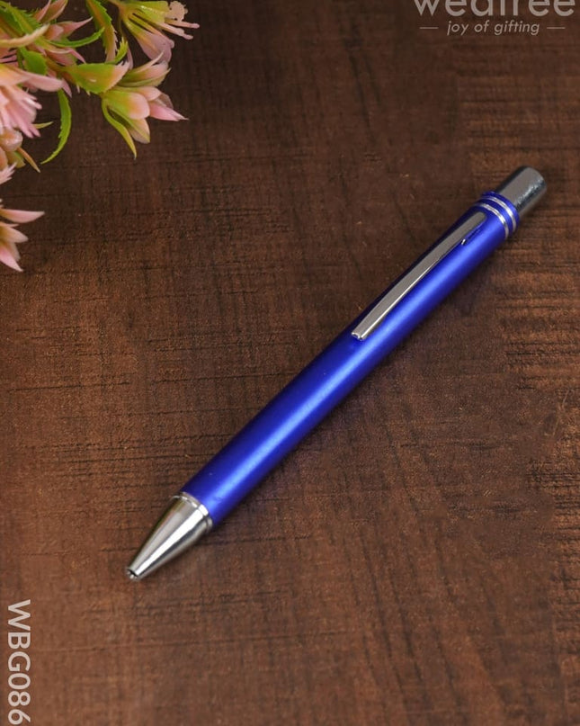 Blue Matte With Silver Finish - Ball Point Pen Wbg0869 Corporate Gifts
