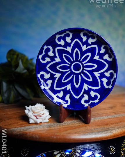 Blue Pottery Floral Plate - Wl0401 3