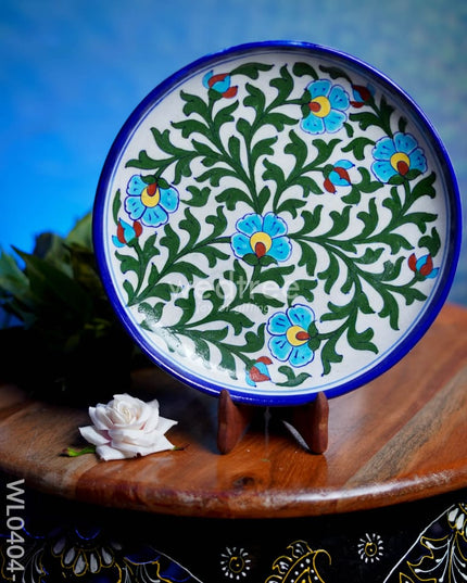 Blue Pottery Plate - Wl0404 1