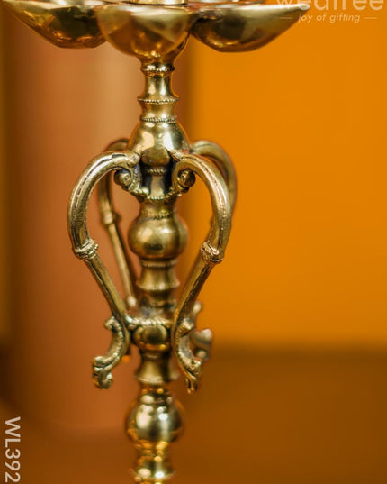 Brass 5 Face Annapakshi Kuthuvilakku - Set Of 2 Wl3927 Diya