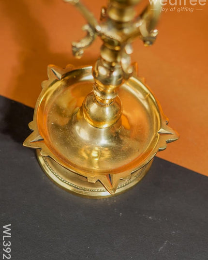 Brass 5 Face Annapakshi Kuthuvilakku - Set Of 2 Wl3927 Diya