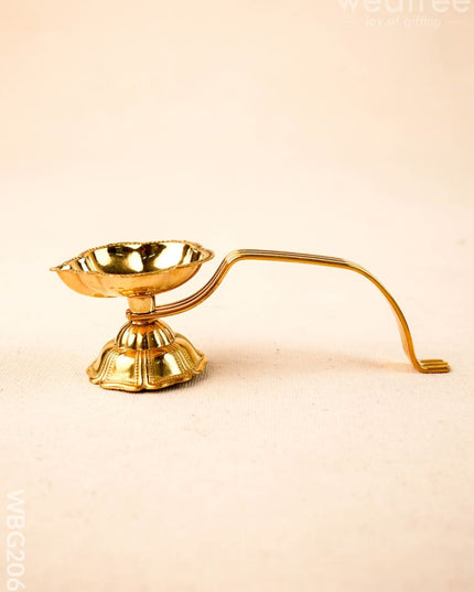 Brass Aarthi Diya - 5 inch - WBG2067 - Brass Pooja Utility RG