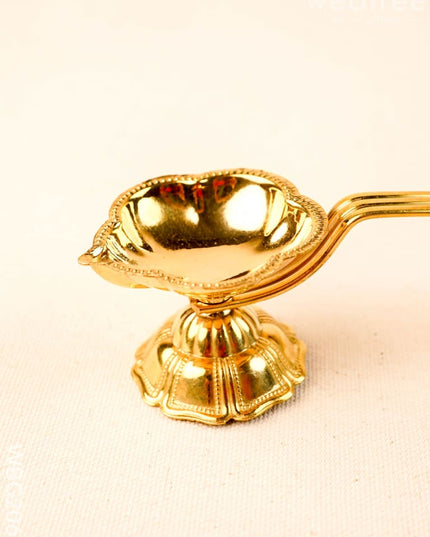 Brass Aarthi Diya - 5 inch - WBG2067 - Brass Pooja Utility RG