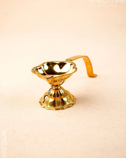 Brass Aarthi Diya - 5 inch - WBG2067 - Brass Pooja Utility RG