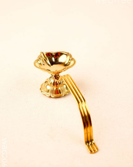 Brass Aarthi Diya - 5 inch - WBG2067 - Brass Pooja Utility RG