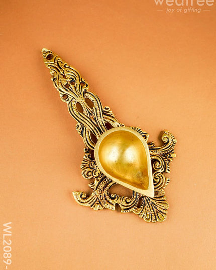 Brass Aarti Diya - WL2089-2 - Brass Diya