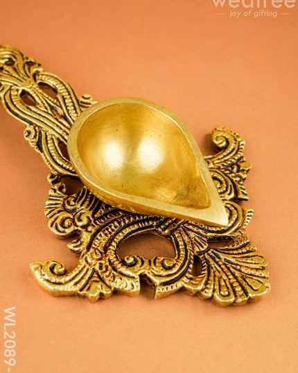Brass Aarti Diya - WL2089-2 - Brass Diya