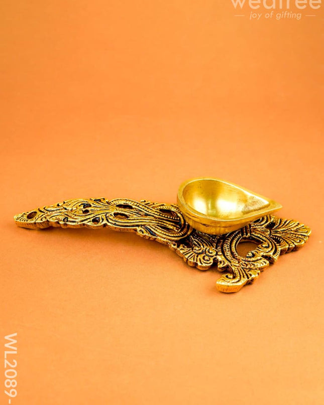 Brass Aarti Diya - WL2089-2 - Brass Diya