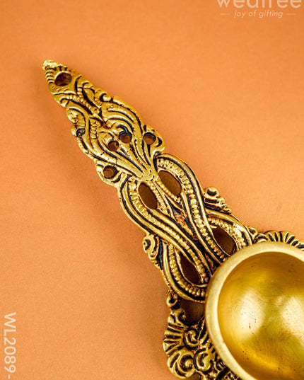 Brass Aarti Diya - WL2089-2 - Brass Diya