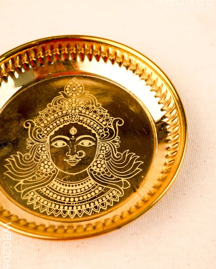 Brass Amman Face Plate - 4 inch - WBG2069 - Trays & Plates RG