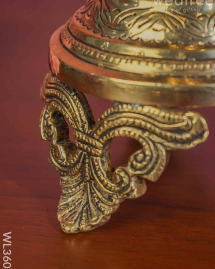 Brass Annapakshi 5 Face Diya With Tri-Stand - Wl3606