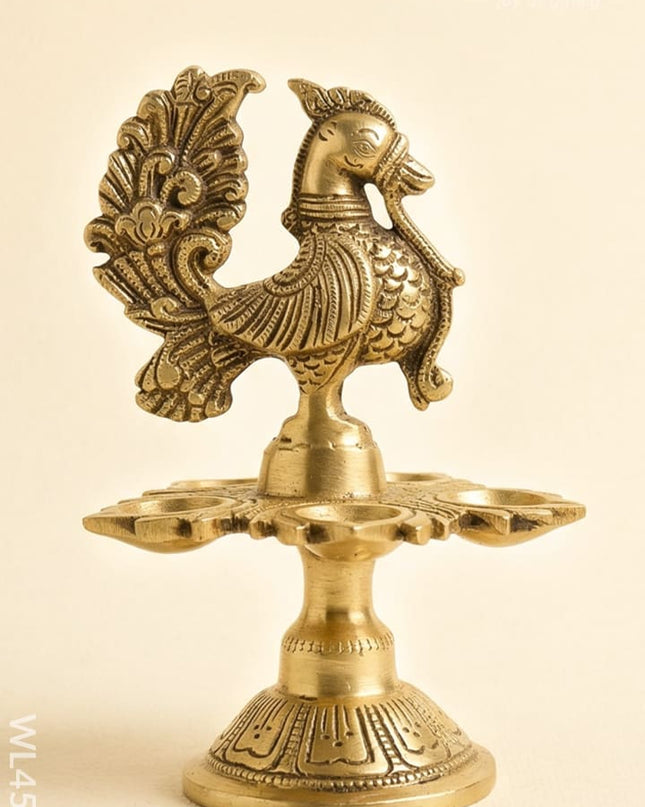 Brass Annapakshi 5 Face Diya - WL4580 - Brass Diya