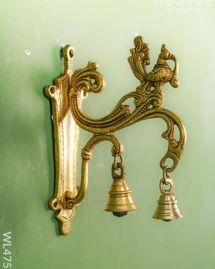 Brass Annapakshi Bracket - 8 Inch Wl4757 Wall Hanging