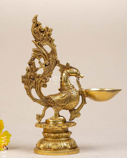 Brass Annapakshi Diya - 12 inch - WL5145 Brass Diya