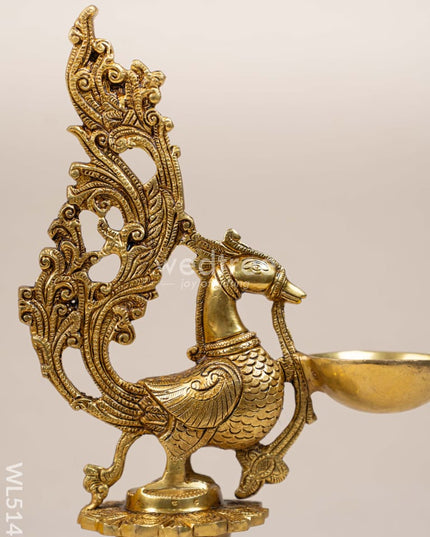 Brass Annapakshi Diya - 12 inch - WL5145 Brass Diya