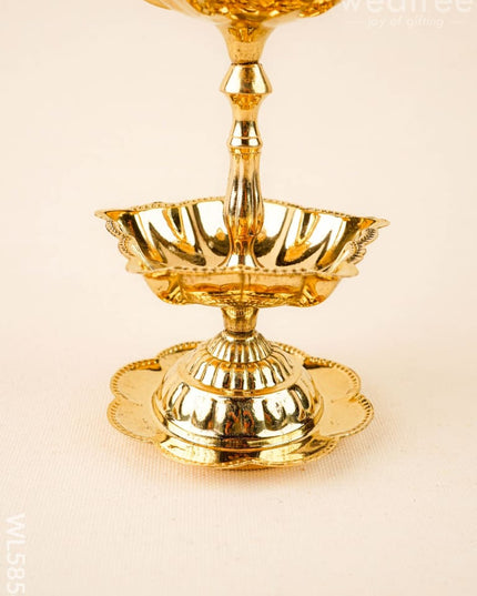 Brass Annapakshi Diya - 2 Step - 7 inch - WL5854 - Brass Diya