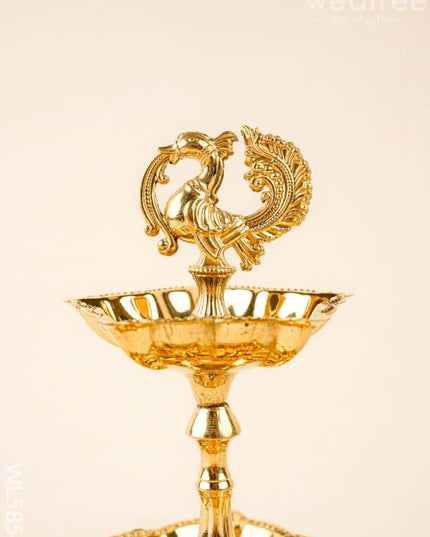 Brass Annapakshi Diya - 2 Step - 7 inch - WL5854 - Brass Diya