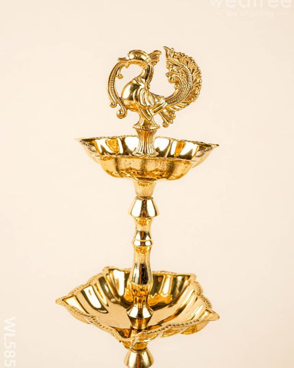 Brass Annapakshi Diya - 3 Step - 10 inch - WL5855 - Brass Diya