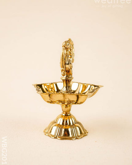 Brass Annapakshi Diya - 4 inch - WBG2018 - Brass Diya RG