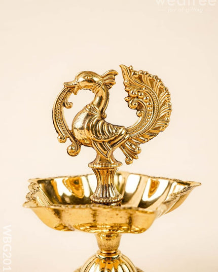 Brass Annapakshi Diya - 4 inch - WBG2018 - Brass Diya RG