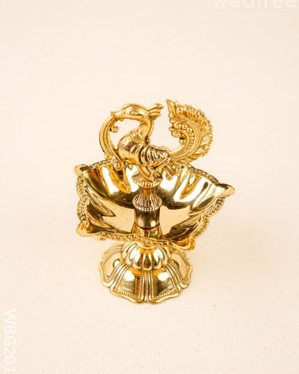 Brass Annapakshi Diya - 4 inch - WBG2018 - Brass Diya RG