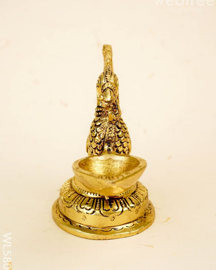 Brass Annapakshi Diya - 5 inch - WL5800 - Brass Diya