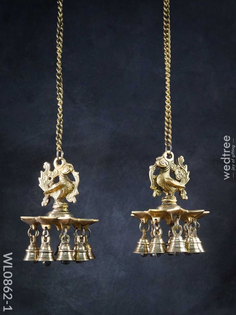 Brass Annapakshi Diya Hanging - Wl0862 1