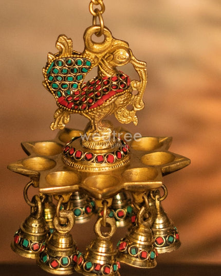 Brass Annapakshi Diya Hanging - Wl0862