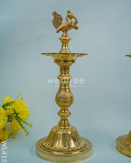 Brass Annam Diya - Seven Face Wl4159