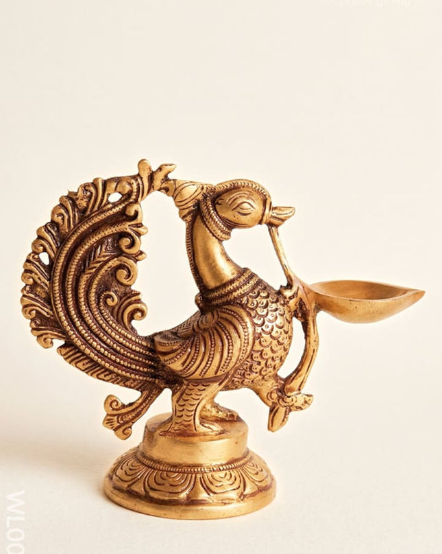 Brass Annapakshi Diya - WL0010 - Brass Diya