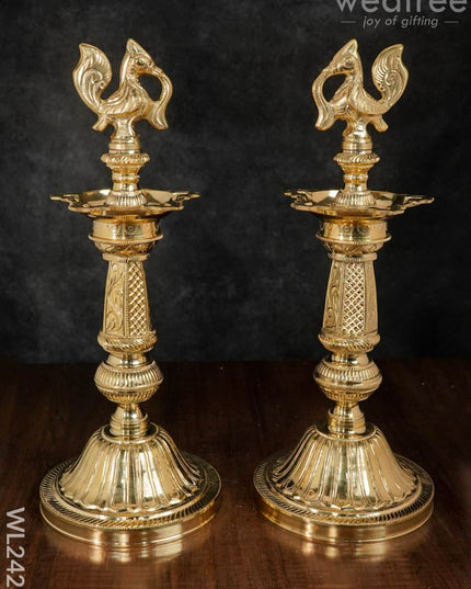 Brass Annapakshi Kuthu Vilakku - Wl2422 Diya