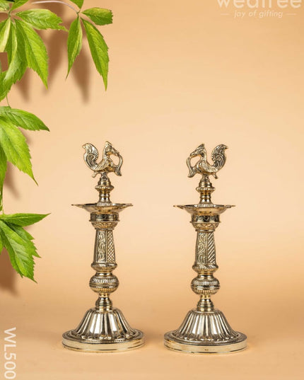 Brass Annapakshi Kuthu Vilakku - 17 inch - WL5001 Brass Diya