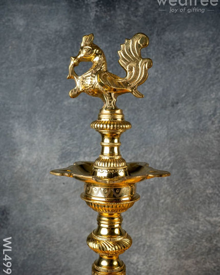 Brass Annapakshi Kuthu Vilakku - 22 inch - WL4999 - Brass Diya