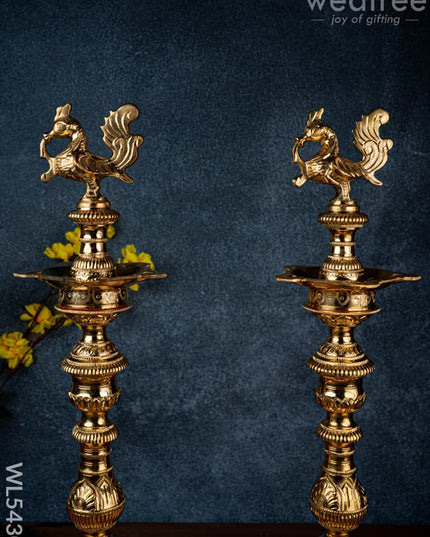 Brass Annapakshi Kuthu Vilakku - 23 inch - WL5430 - Brass Diya