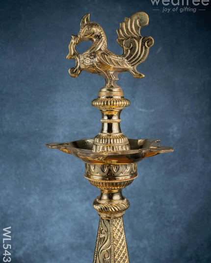 Brass Annapakshi Kuthu Vilakku - 27 Inch - WL5435 - Brass Diya