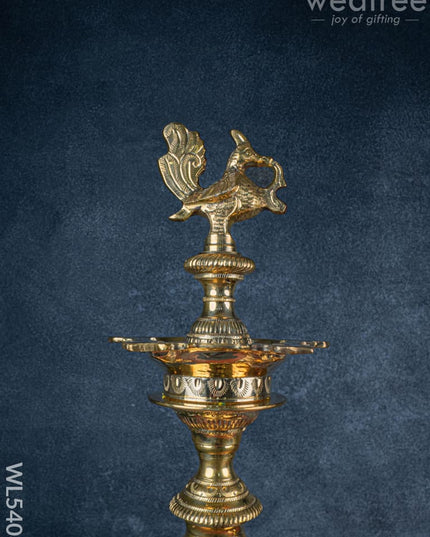 Brass Annapakshi Kuthu Vilakku - 30 inch - WL5408 - Brass Diya