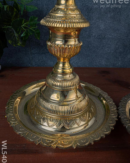 Brass Annapakshi Kuthu Vilakku - 30 inch - WL5408 - Brass Diya