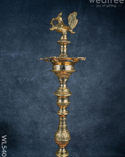 Brass Annapakshi Kuthu Vilakku - 30 inch - WL5408 - Brass Diya