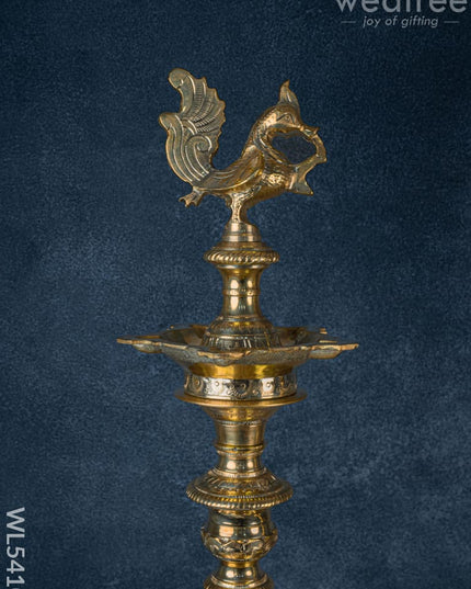 Brass Annapakshi Kuthu Vilakku - 39 inch - WL5410 - Brass Diya