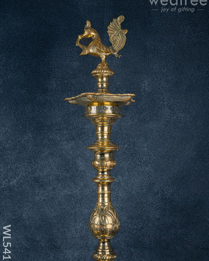 Brass Annapakshi Kuthu Vilakku - 39 inch - WL5410 - Brass Diya