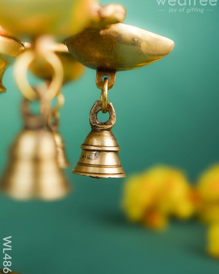 Brass Annapakshi with Diya & Bell - 13 inch - WL4868 Brass Diya